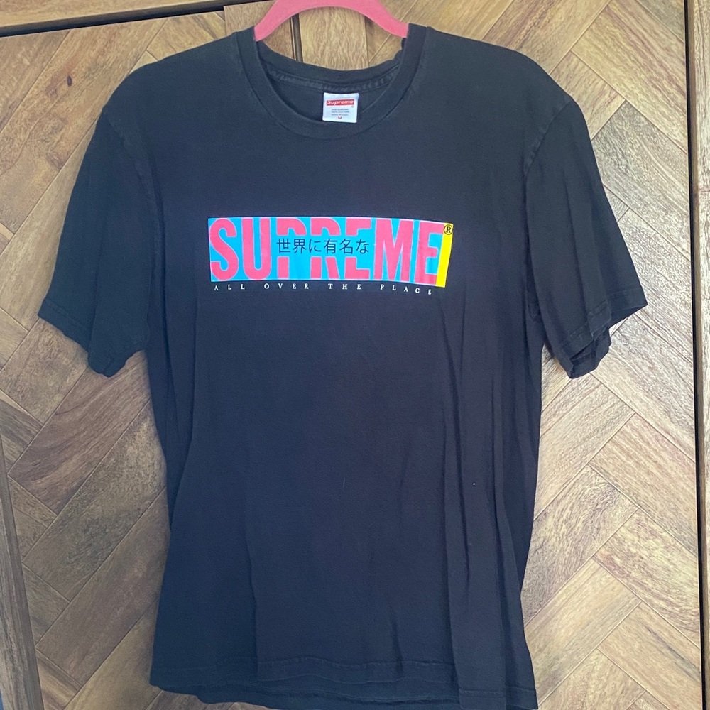 Black Supreme “All Over The Place” mens t-shirt